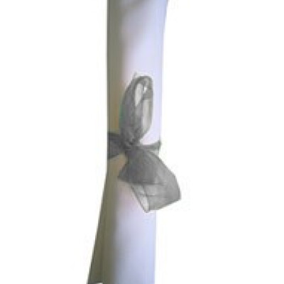 Organza Ribbon Bows Grey
